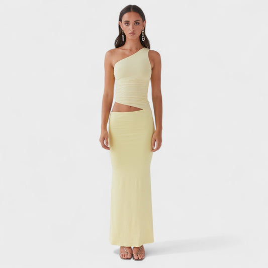 Serenela - Vestido Maxi Assimétrico Elegante