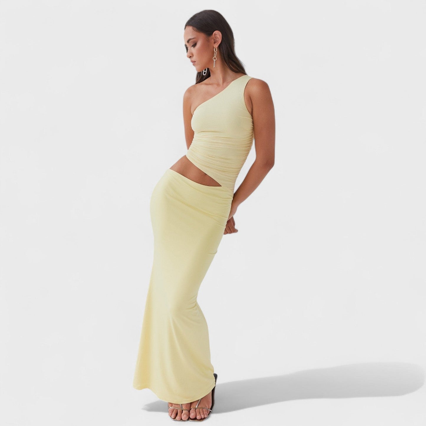 Serenela - Vestido Maxi Assimétrico Elegante