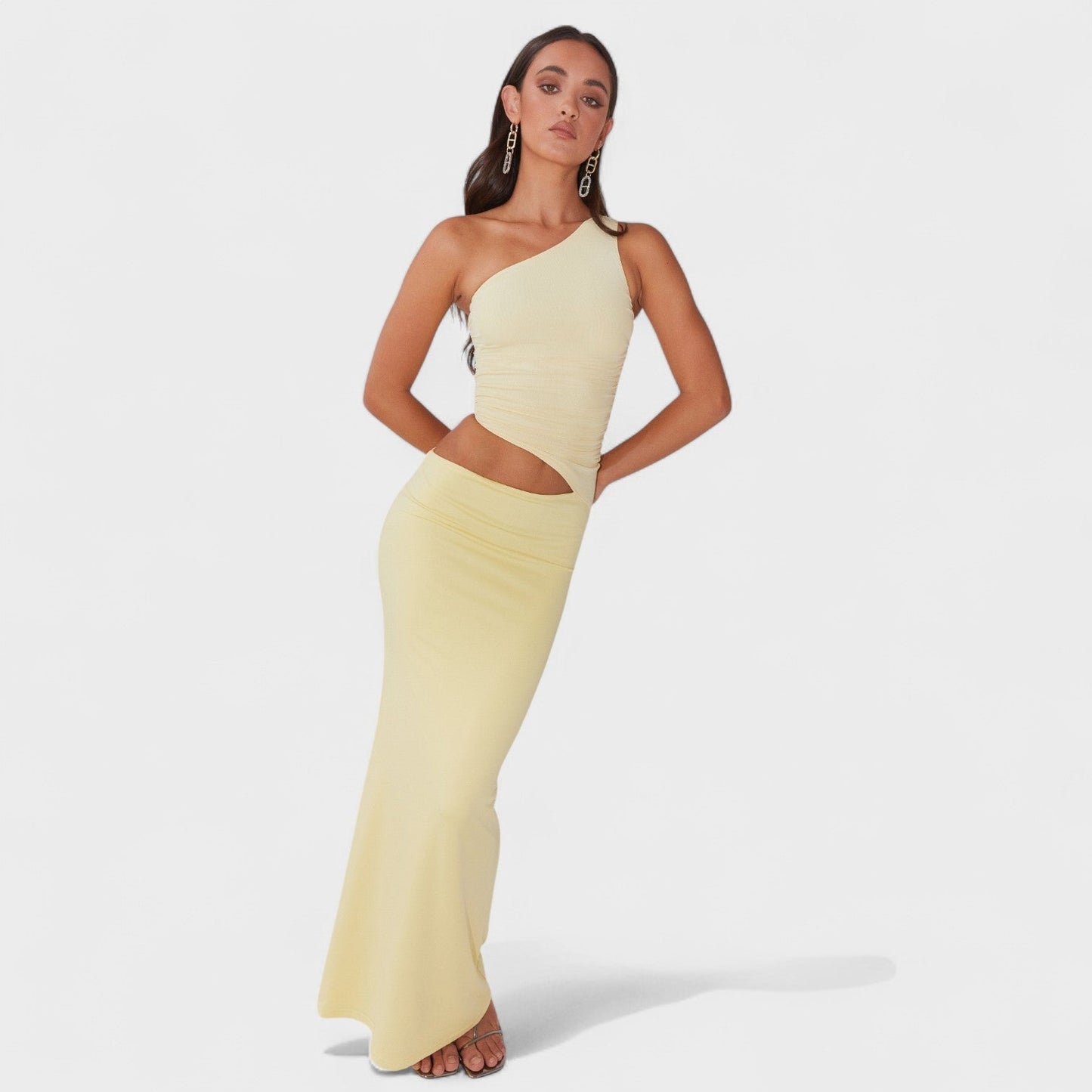 Serenela - Vestido Maxi Assimétrico Elegante