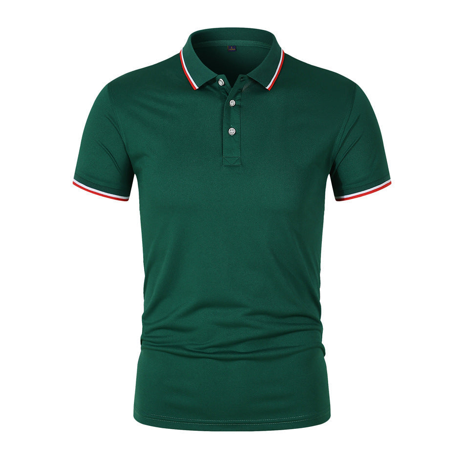 Transpirable Polo con Cuello de Canalé
