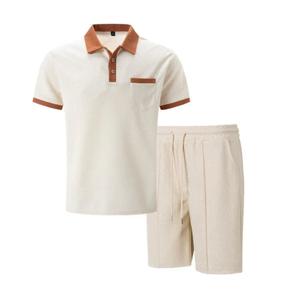 Waffle Knit Polo Set