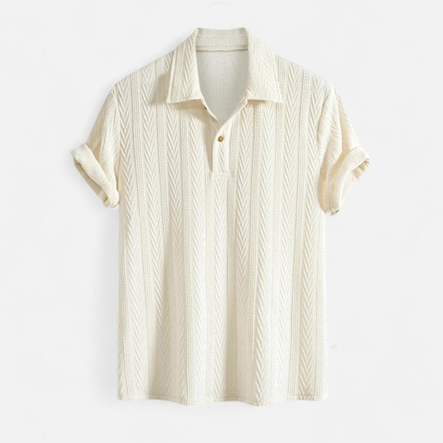 Camisa Polo con Cuello de Jacquard