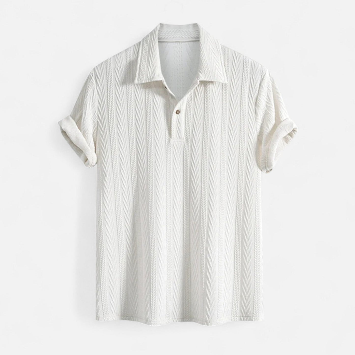 Camisa Polo con Cuello de Jacquard