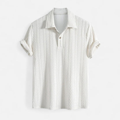 Camisa Polo con Cuello de Jacquard