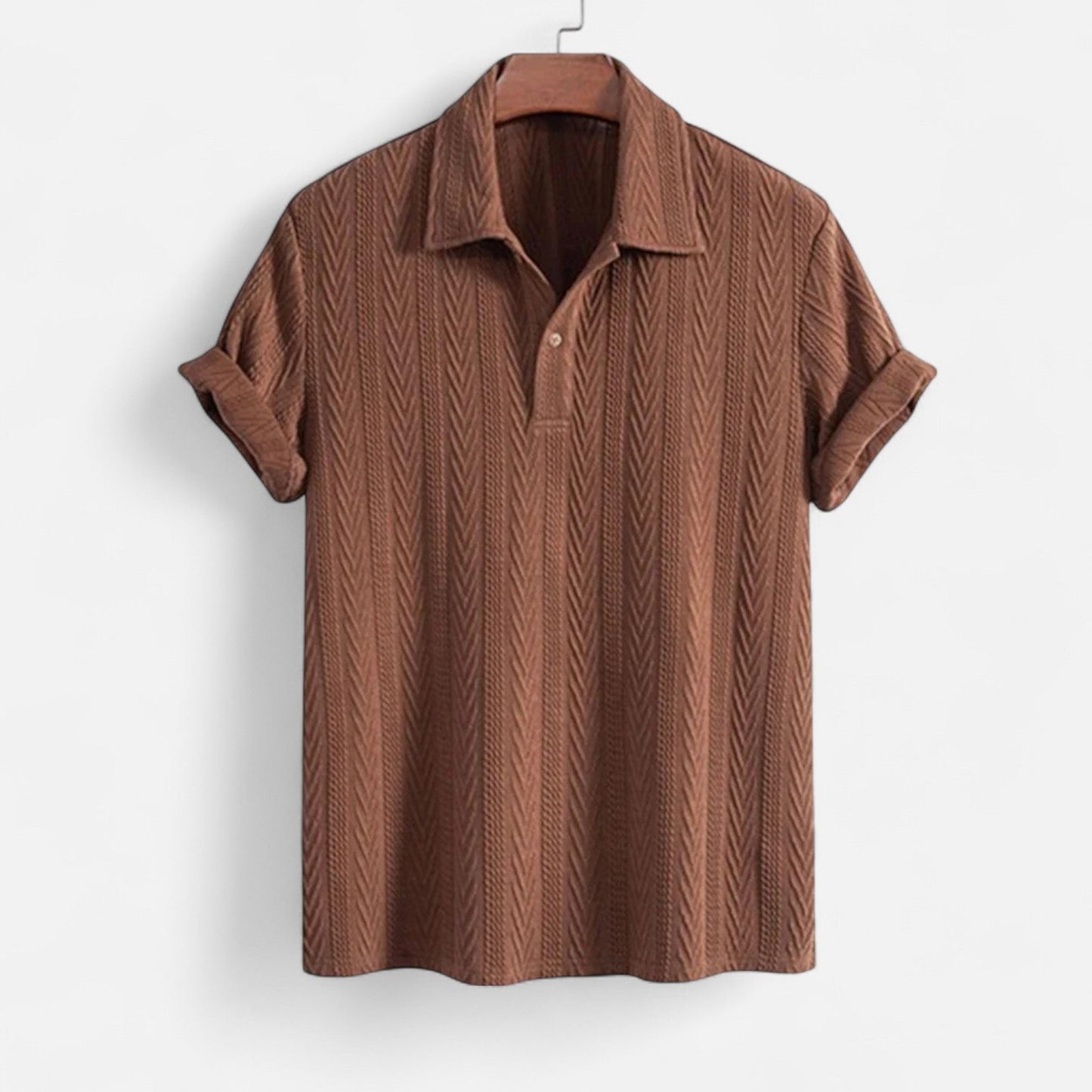 Camisa Polo con Cuello de Jacquard