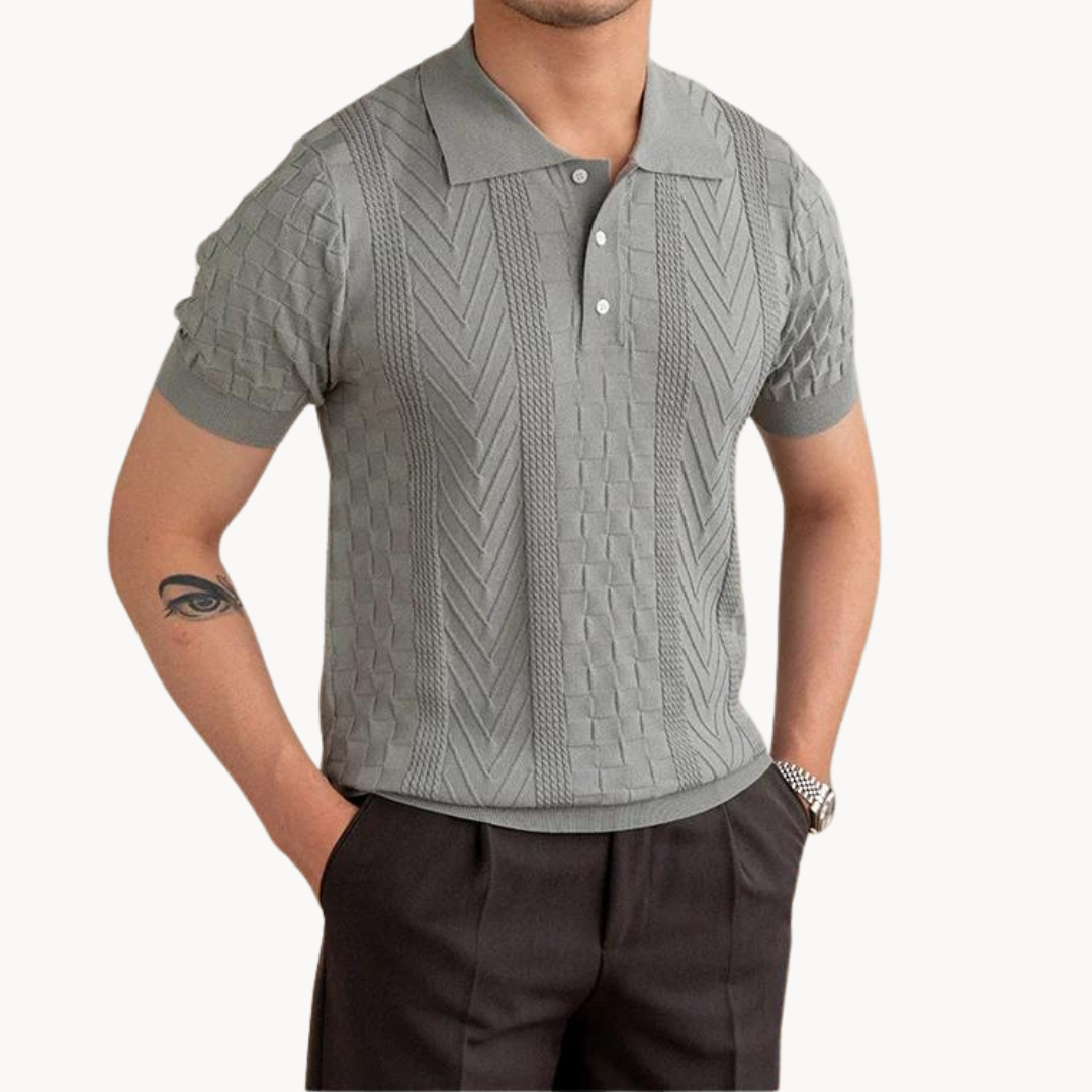 Jacquard Textured Blend Polo