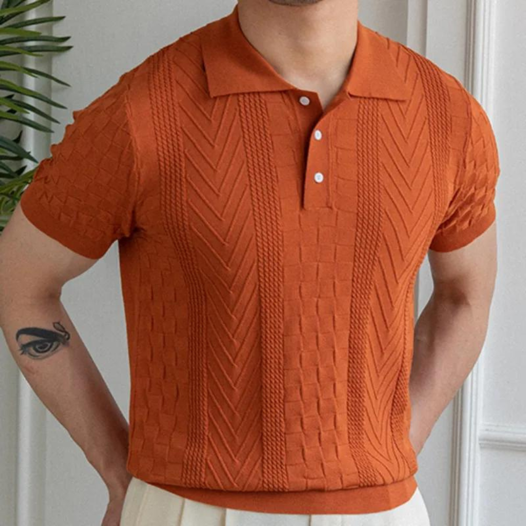 Textured Jacquard Polo