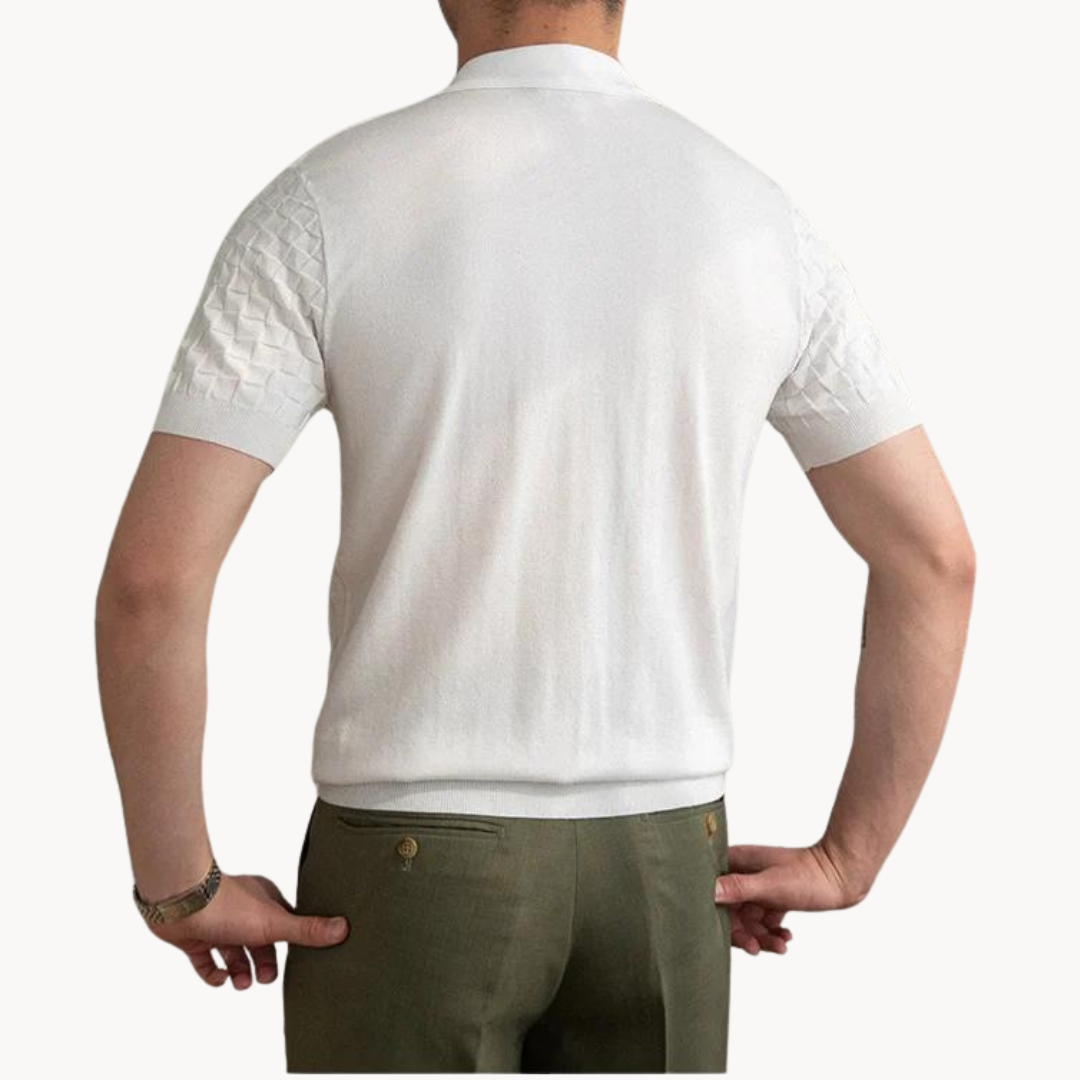Textured Jacquard Polo