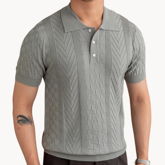 Jacquard Textured Blend Polo