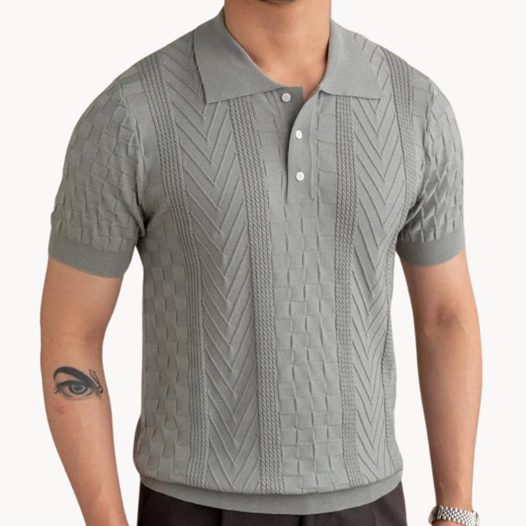 Textured Jacquard Polo