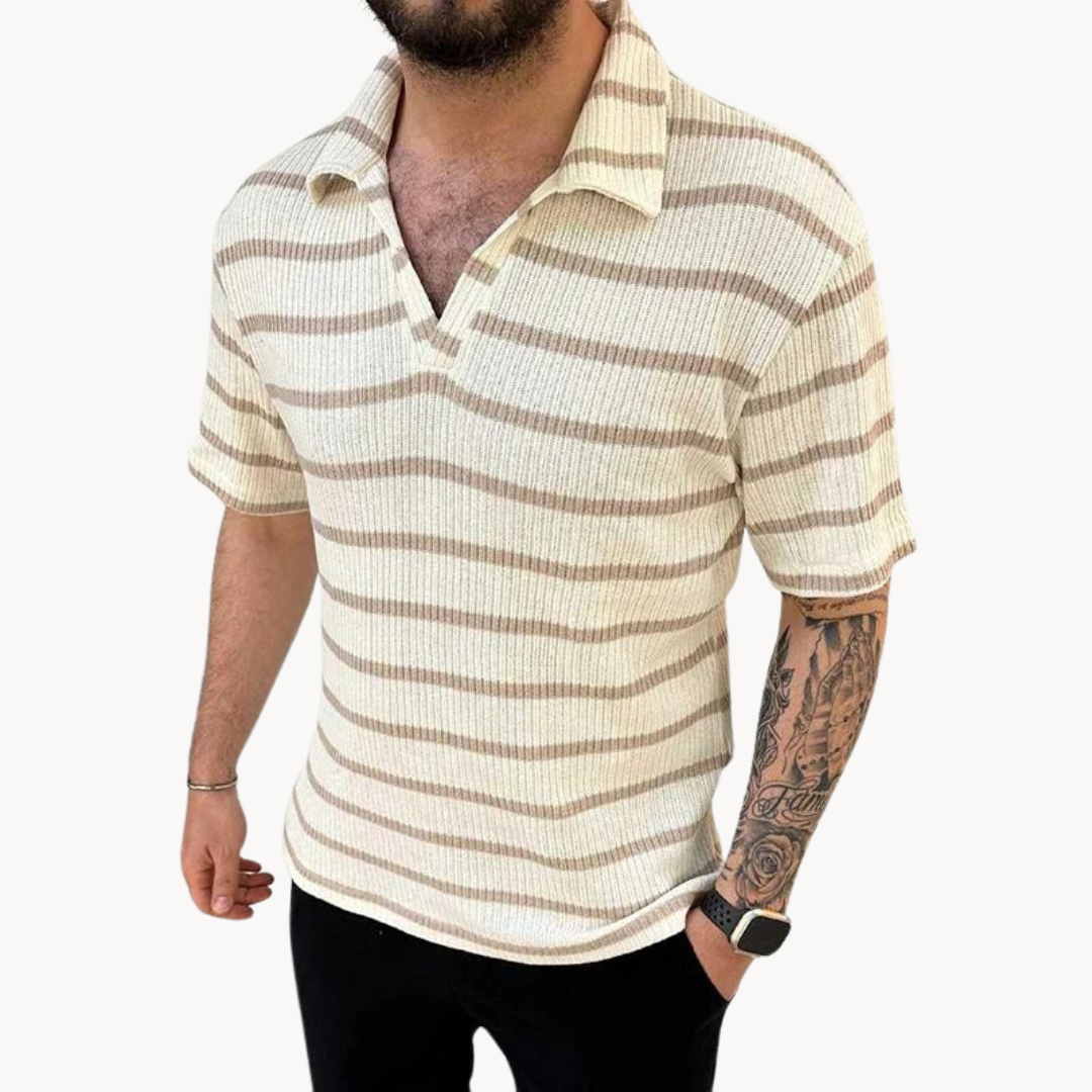 Camisa Polo Transpirable con Cuello Johnny