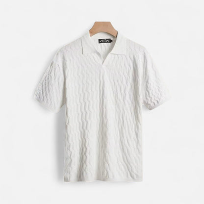 Polo Shirt - Mixed Piqué Texture