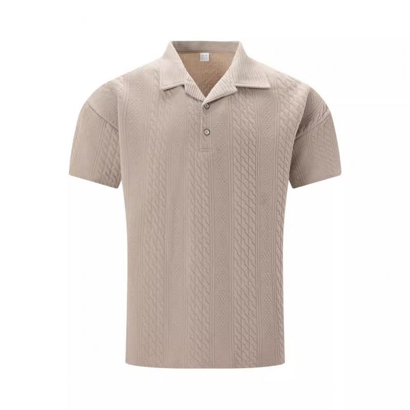 Camisa Polo Relaxada com Textura Jacquard