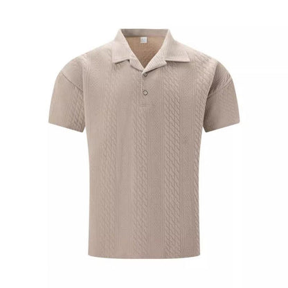 Camisa Polo Relaxada com Textura Jacquard