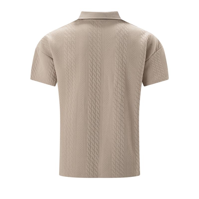 Camisa Polo Relaxada com Textura Jacquard