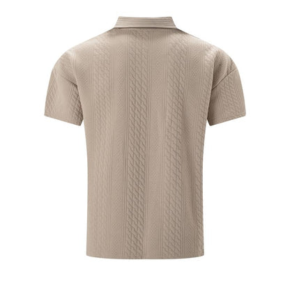 Camisa Polo Relaxada com Textura Jacquard