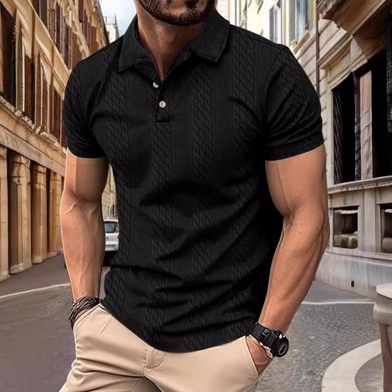 Camisa Polo Relaxada com Textura Jacquard