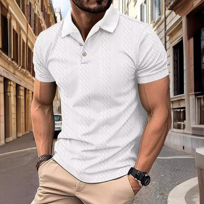 Camisa Polo Relaxada com Textura Jacquard