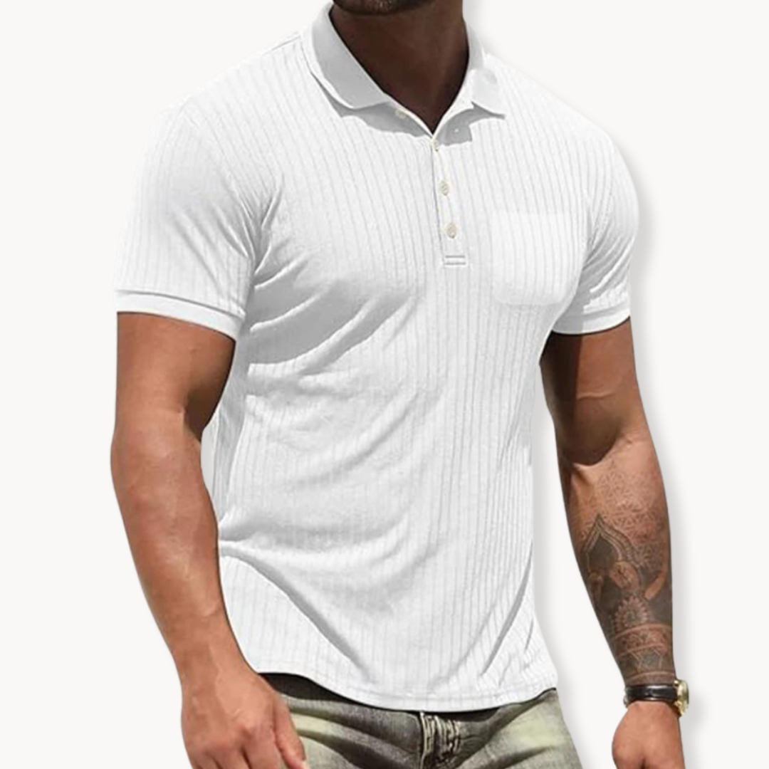 Camisa Polo Ajustada de Mezcla Suave