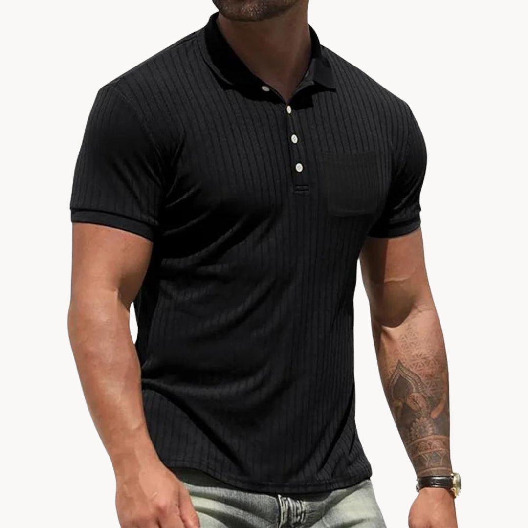 Camisa Polo Ajustada de Mezcla Suave