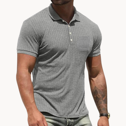 Camisa Polo Ajustada de Mezcla Suave