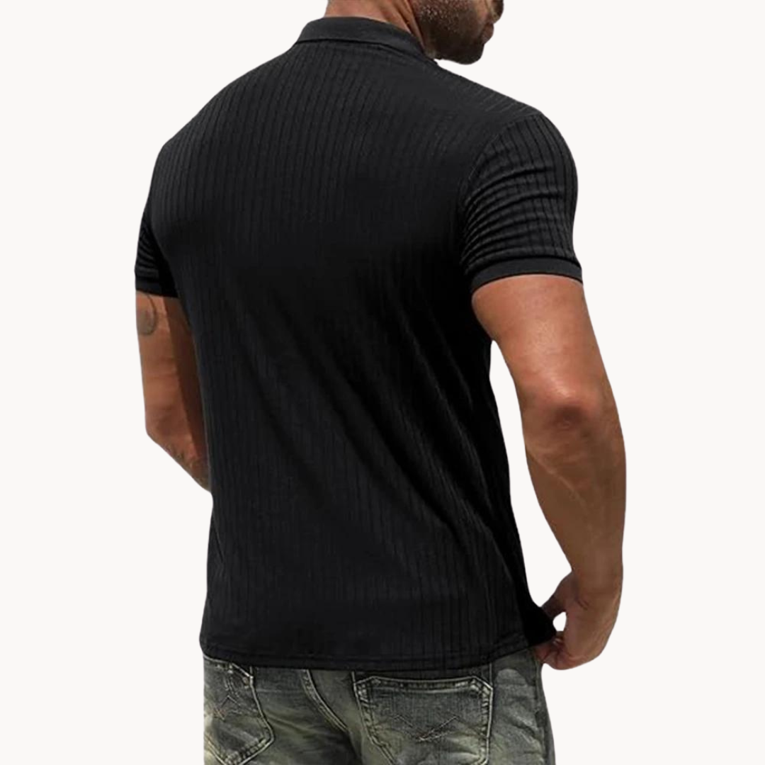 Camisa Polo Ajustada de Mezcla Suave
