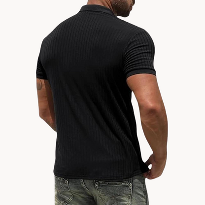 Camisa Polo Ajustada de Mezcla Suave