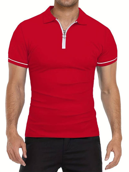 Polo Transpirable con Cuello de Cremallera