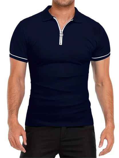 Polo Transpirable con Cuello de Cremallera