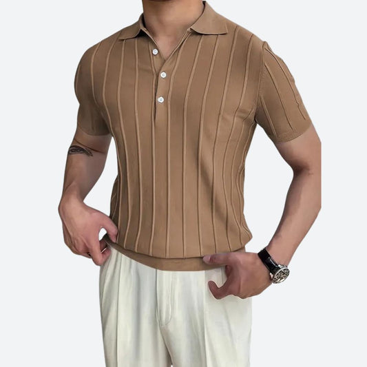 Polo de Mezcla Elástica con Cuello en V