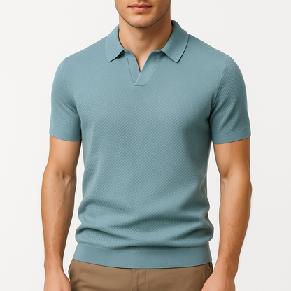 Camisa Polo Texturizada de Poliéster