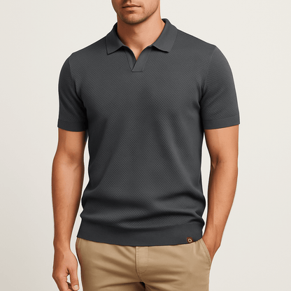 Camisa Polo Texturizada de Poliéster