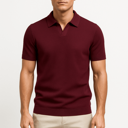 Camisa Polo Texturizada de Poliéster