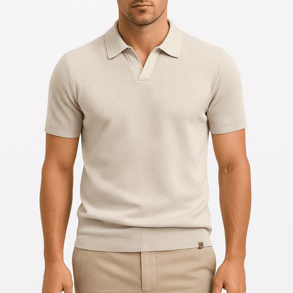 Camisa Polo Texturizada de Poliéster