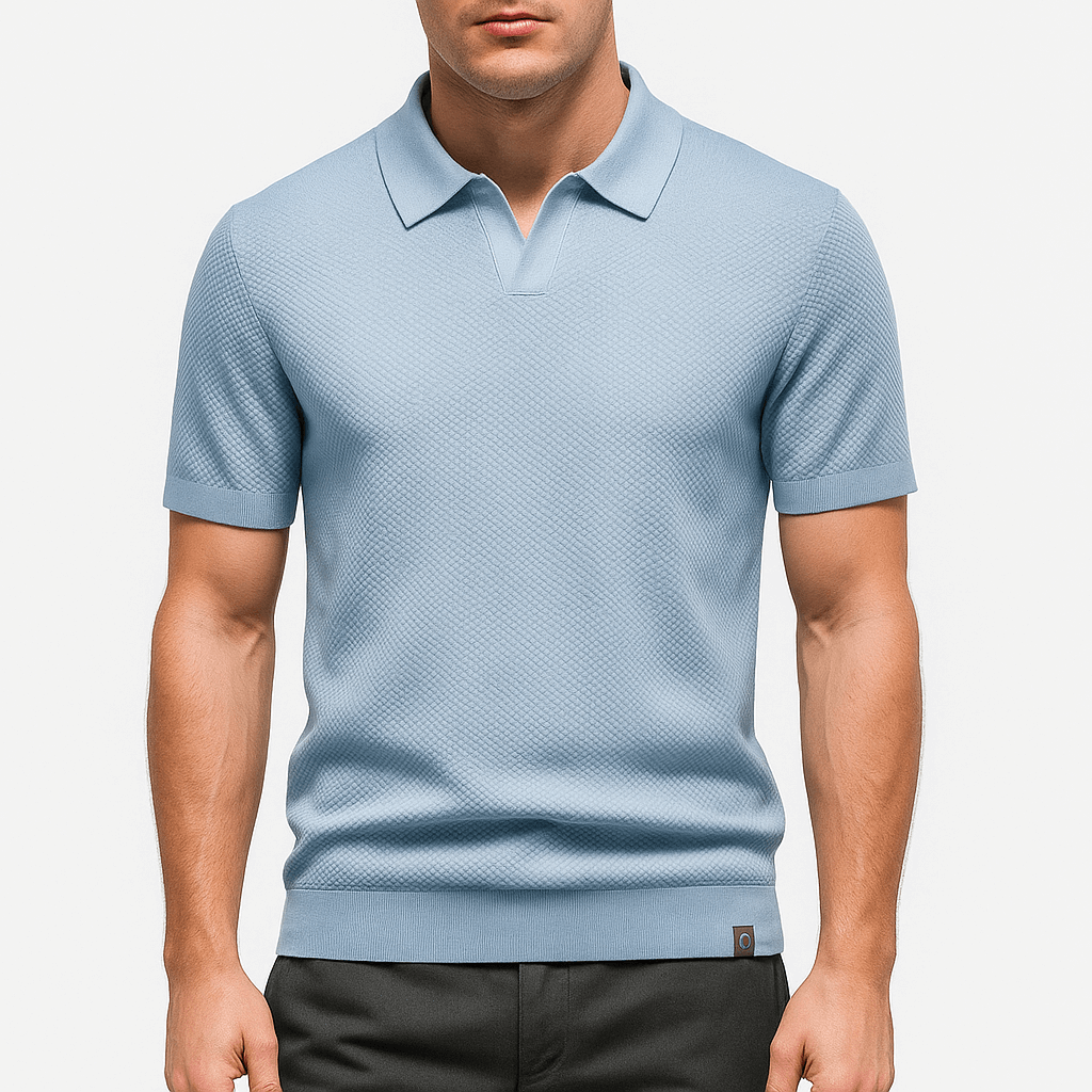 Camisa Polo Texturizada de Poliéster