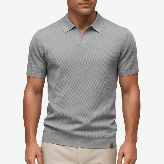 Camisa Polo Texturizada de Poliéster
