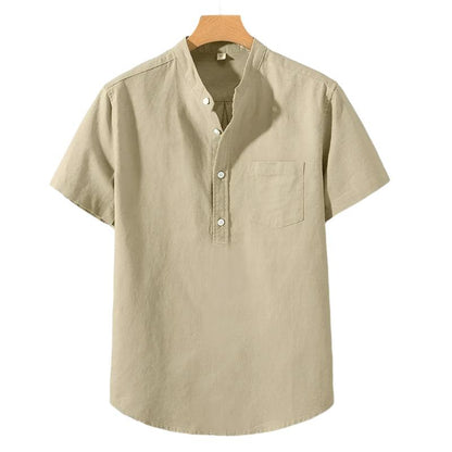Camisa de Poliéster com Gola Alta