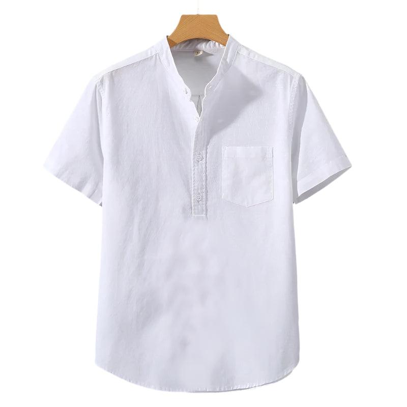 Camisa de Poliéster com Gola Alta