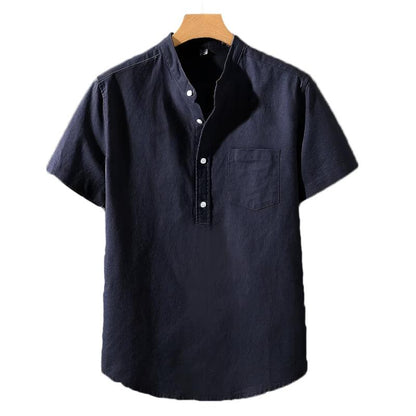 Camisa de Poliéster com Gola Alta