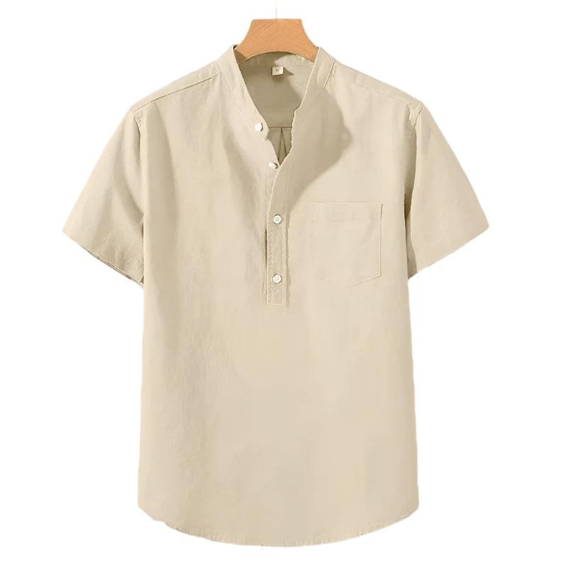 Camisa de Poliéster com Gola Alta
