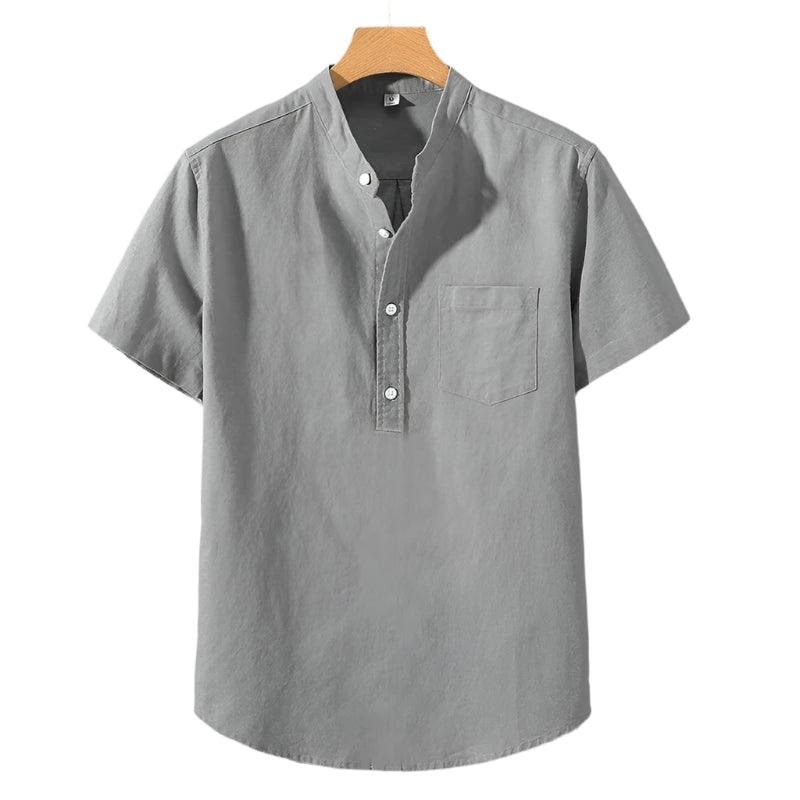 Camisa de Poliéster com Gola Alta