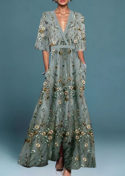 Rute - Elegante Vestido Maxi Floral