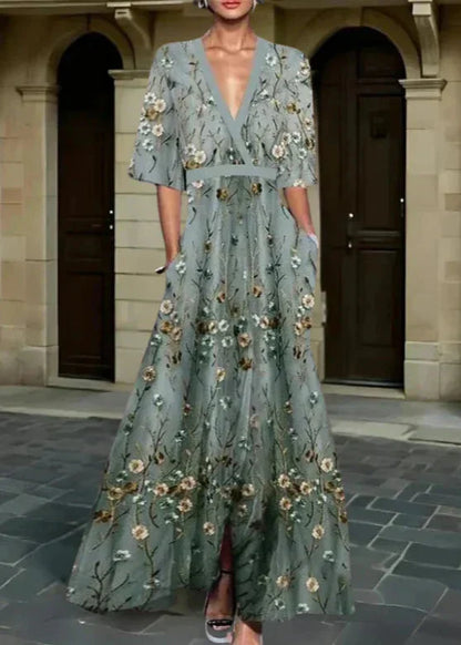 Rute - Elegante Vestido Maxi con Estampado Floral