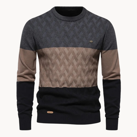 Pullover com Design de Malha Elaborada