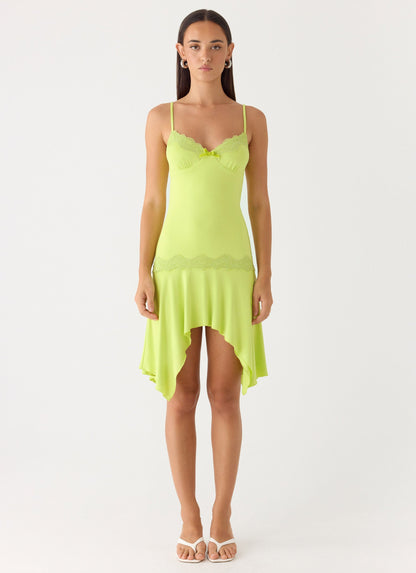 Mini Queen Card Dress - Lime