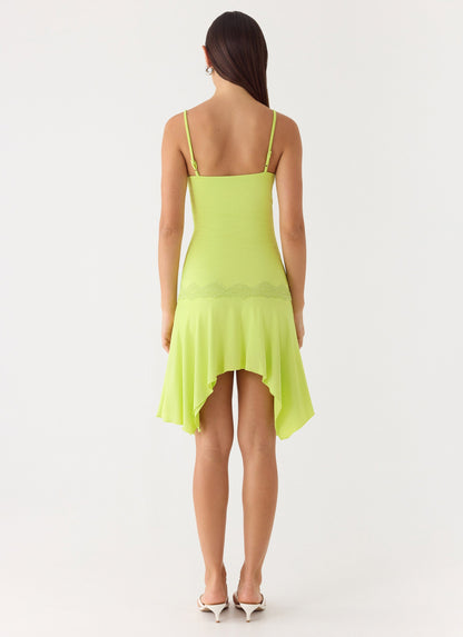 Mini Queen Card Dress - Lime