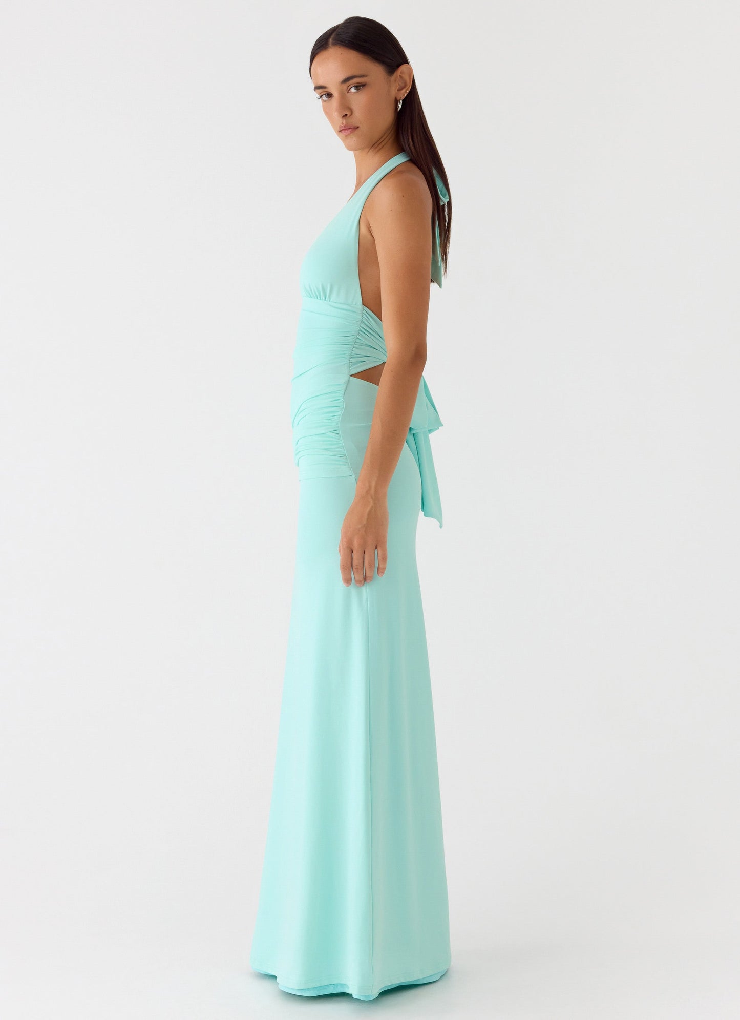 Vestido Maxi Halter Rhia - Verde Menta
