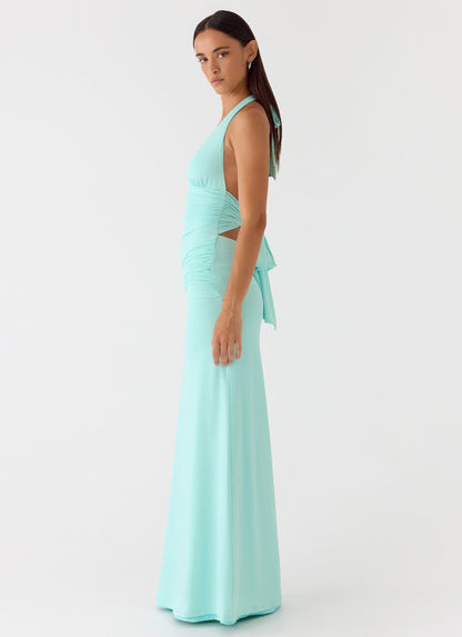 Vestido Maxi Halter Rhia - Verde Menta