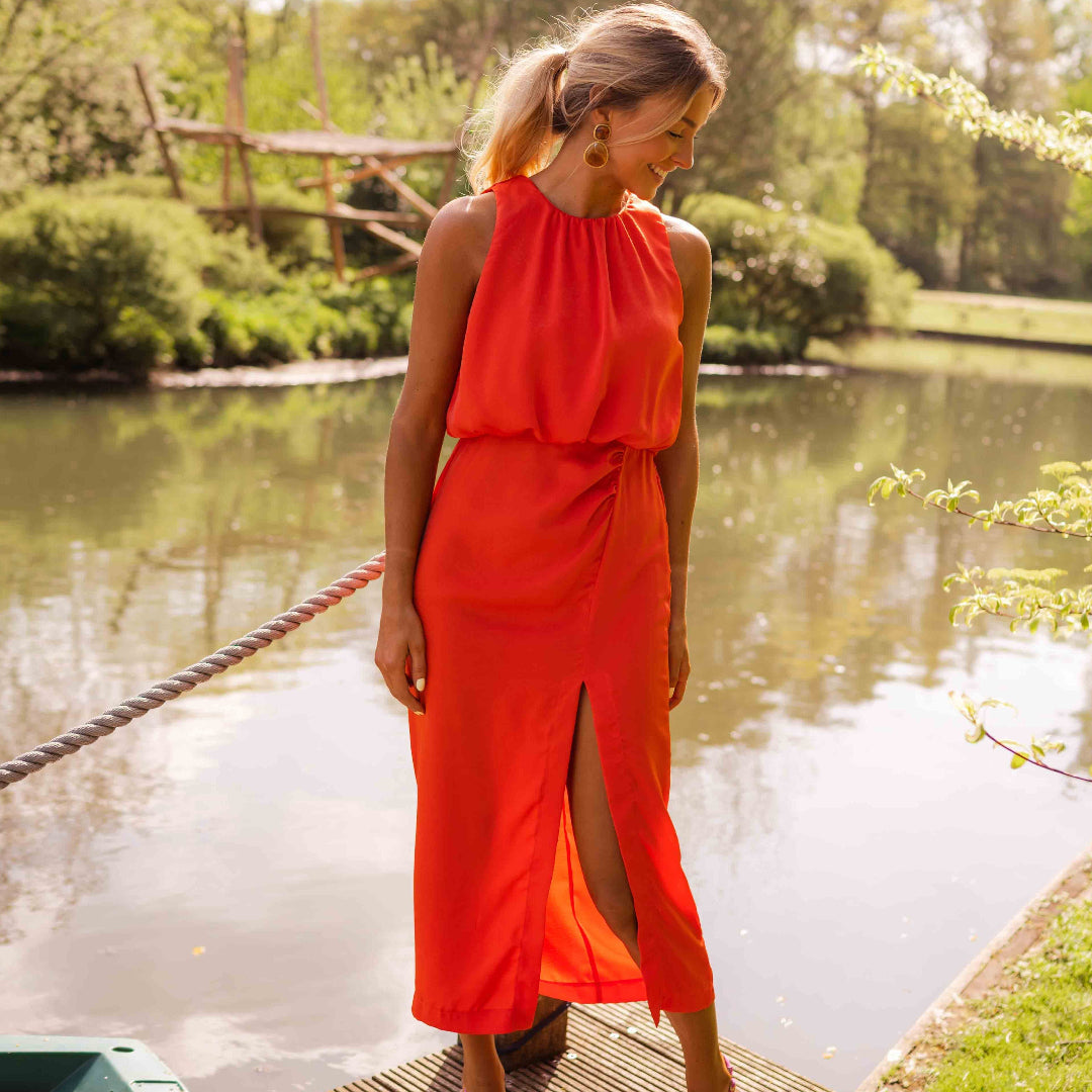Linha - Sofisticado Vestido Midi