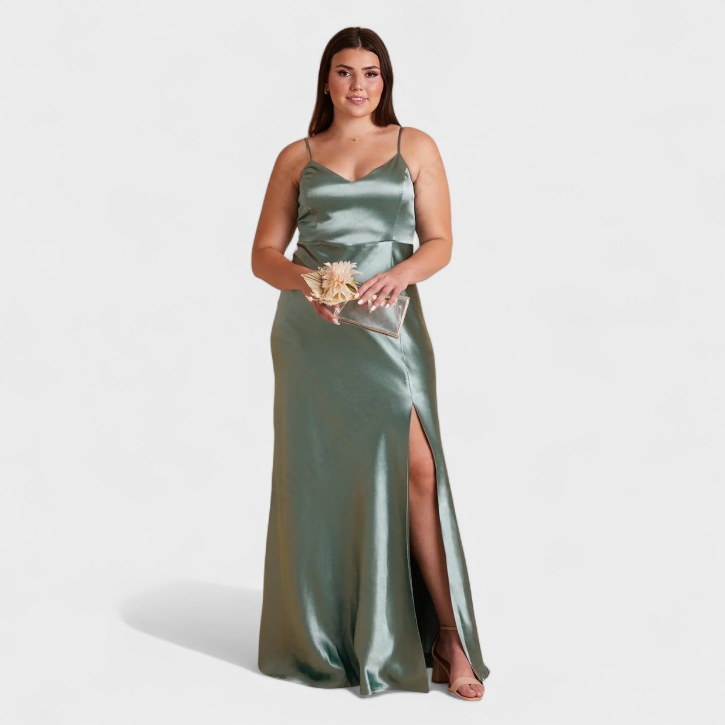 Lúcia - Vestido Longo de Satin